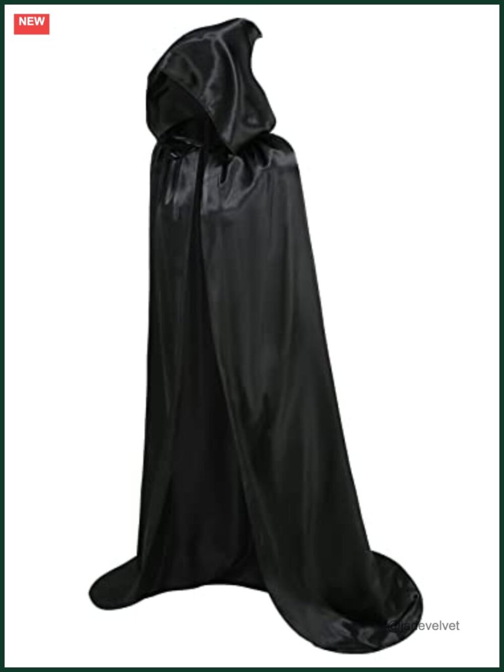 Hooded Satin Cape Adult Halloween Cosplay Costume Dress Up